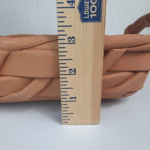 VTG Terra Cotta Woven 12" Basket MADE IN ITALY 3" High Italian Pottery READ - Picture 2 of 10